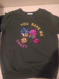 Стильный свитшот с ярким рисунком 158-164 р-р