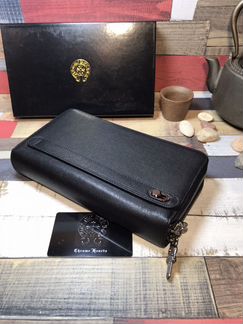 Кожаный клатч, портмоне Chrome Hearts