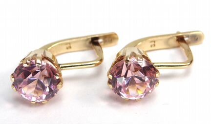 Советские золотые серьги 583 пробы, СССР