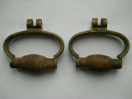 Ручки латунные, крышка от старинного самовара
