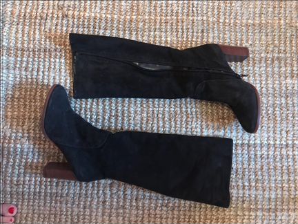 Зимние замшевые сапоги новые натуральная замша