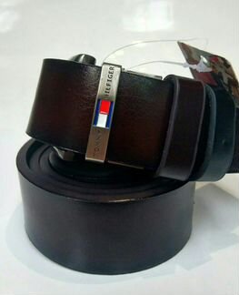Ремень Tommy hilfiger темно коричневый кожаный нов