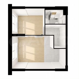 1-к апартаменты, 44.8 м², 3/28 эт.