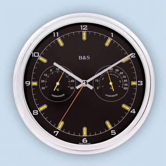 Часы с термометром и гигрометром B&S SHC-905