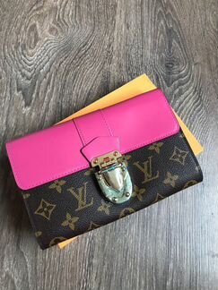 Кошелек Louis Vuitton croisette клатч LV ярко-роз