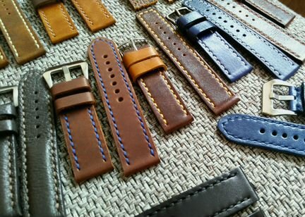 Ремешки из кожи 22мм ручной работы для часов