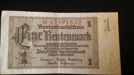 1 марка Германии 1937г