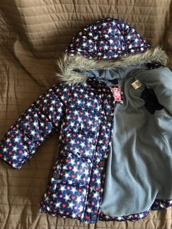 Куртка зимняя/пуховик для девочки Zara 24-36 мес