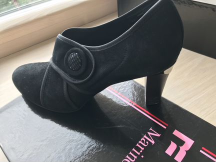 Туфли натуральная замша чёрные Marino Fabiani. Нов