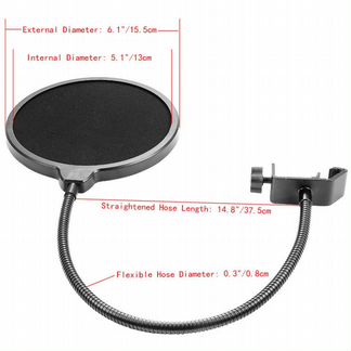 Поп фильтр для микрофона универсальный POP filter