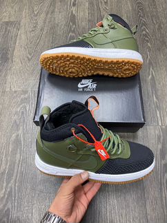 Кеды Nike Air Force хаки зимние с мехом