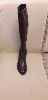 Кожаные сапоги TJ Collection с натуральным мехом