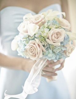 Голубой Букет Невесты, синий свадебный букет