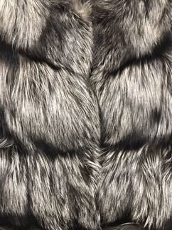 Женская жилетка-шуба из чернобурки S-M