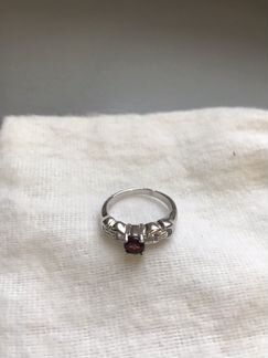 Комплект (серебро, гранат)