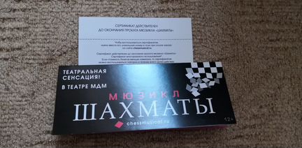 Билет на мюзикл Шахматы