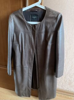 Кожаная удлиненная куртка Weekend Max Mara