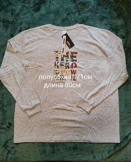 3xl, 4xl, 5xl большой размер, длинный рукав 60, 62