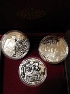 Слуцкие пояса, 1 рубль, 2013, набор из пяти монет