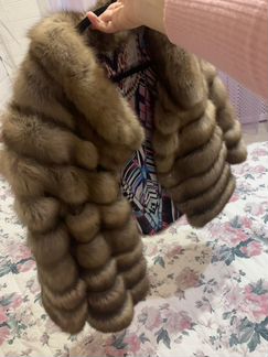 Шуба полушубок из дикого соболя