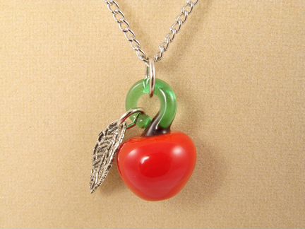 Комплект Яблочки (подвеска + серьги)