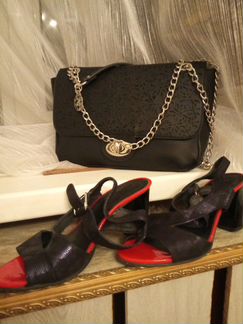 Босоножки туфли кожа