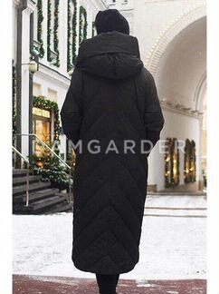 Пуховик одеяло длинный новый черный