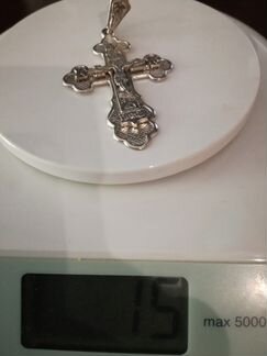 Крест серебро, новый