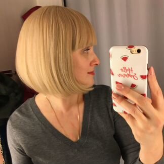 Короткий парик каре с челкой 30 см