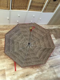 Зонт Madeleine красный - леопард автомат