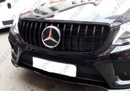 Решетка Mercedes GLE Coupe черная с эмблемой