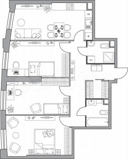 3-к квартира, 86.4 м², 4/39 эт.