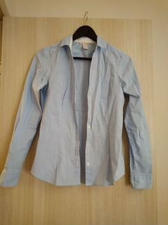 Рубашка в голубую полоску h&m, р. 36