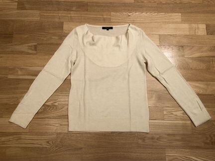 Max Mara кашемировый свитер белый крем