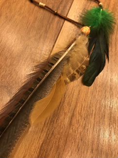 Перья на заколке, этническое украшение, бохо