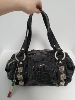 Сумка черная лаковая Fabrizio Poker (Италия)