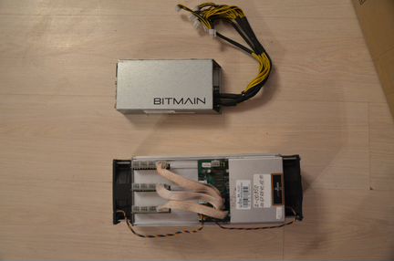 Продаю asic antminer s9 с блоком питания