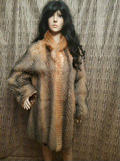 Шуба серебристая лиса