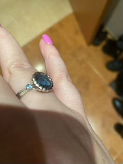 Золотой комплект серьги и кольцо