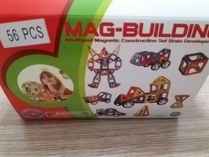 Магнитный конструктор mag building 56 деталей в бо