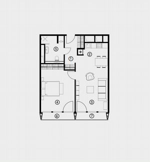 1-к апартаменты, 60.1 м², 5/12 эт.