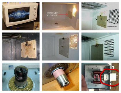 Панель управления. Магнетрон. Слюда. Микроволновк