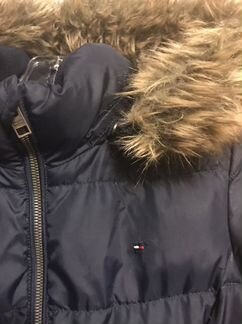 Пальто пуховик 164 девочке Tommy Hilfiger синее