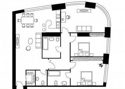 3-к квартира, 143.8 м², 34/56 эт.