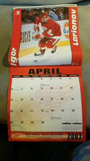 Календарь Detroit Red Wings 2003