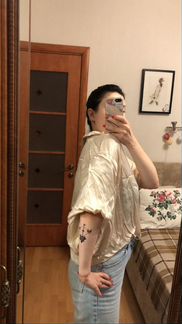 Шелковая блузка oversize