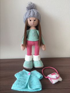 Вязаная кукла Стеша