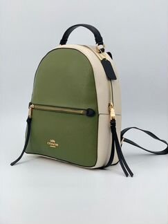 Женский рюкзак Coach Коач из кожи хаки новый