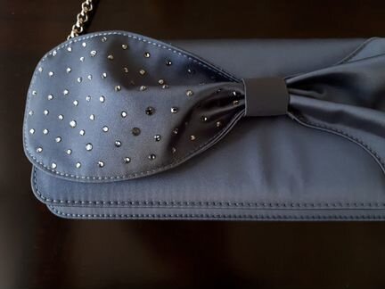 Клатч albano серый, атласный шелк, оригинал