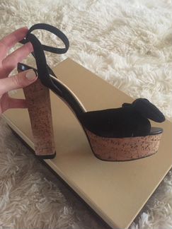 Замшевые босоножки